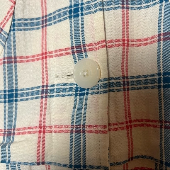 Volcom, adorable red, blue, cream plaid jacket size Jr S - Picture 4 of 8